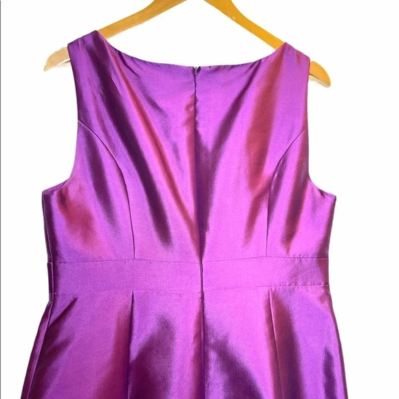 L.K. Bennett Silk Wool Purple Shift Sheath Dress - Picture 4 of 16